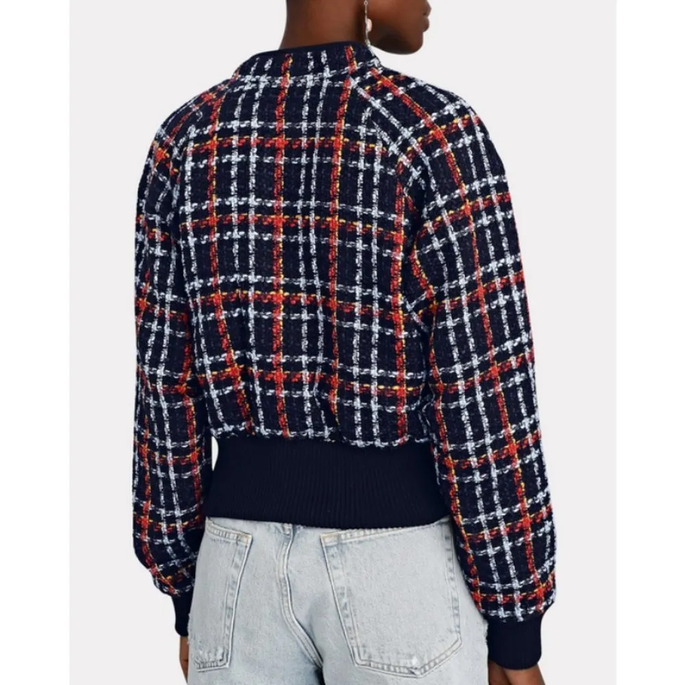 💕MOTHER💕 The Mock Neck Ribbed Jacket ~ Beat By Beat XS NWT Plaid 80s - Image 3