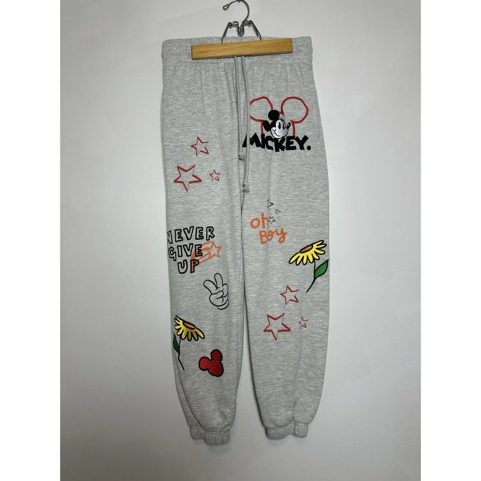 Mickey Mouse Disney Women's Embroidery Joggers Small - Image 2