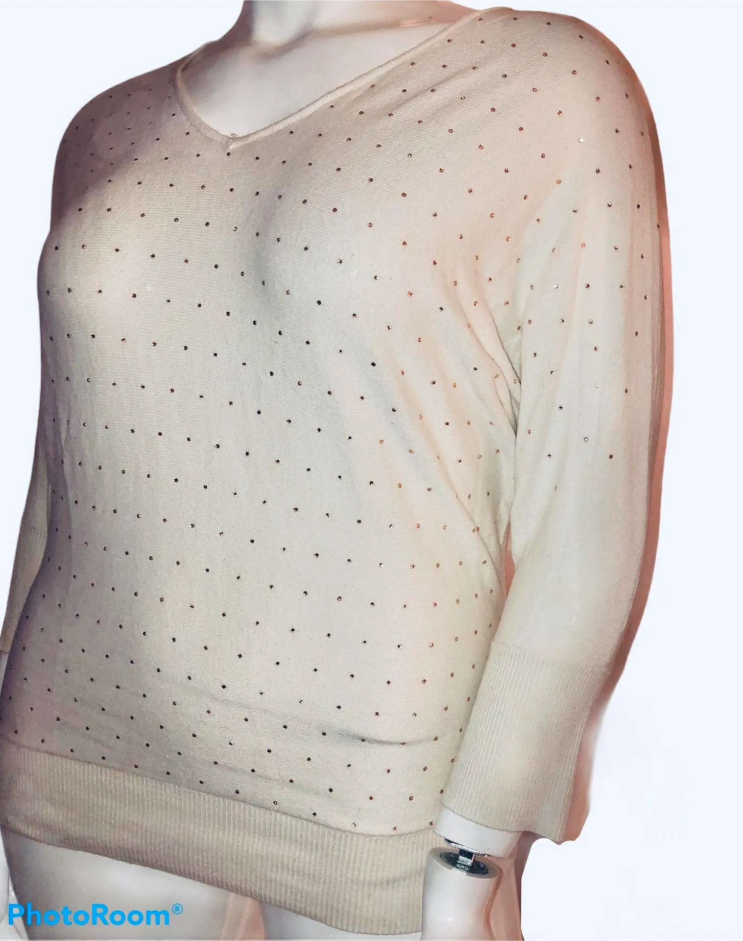 Elle Pink Rhinestone Sweater  - Image 3