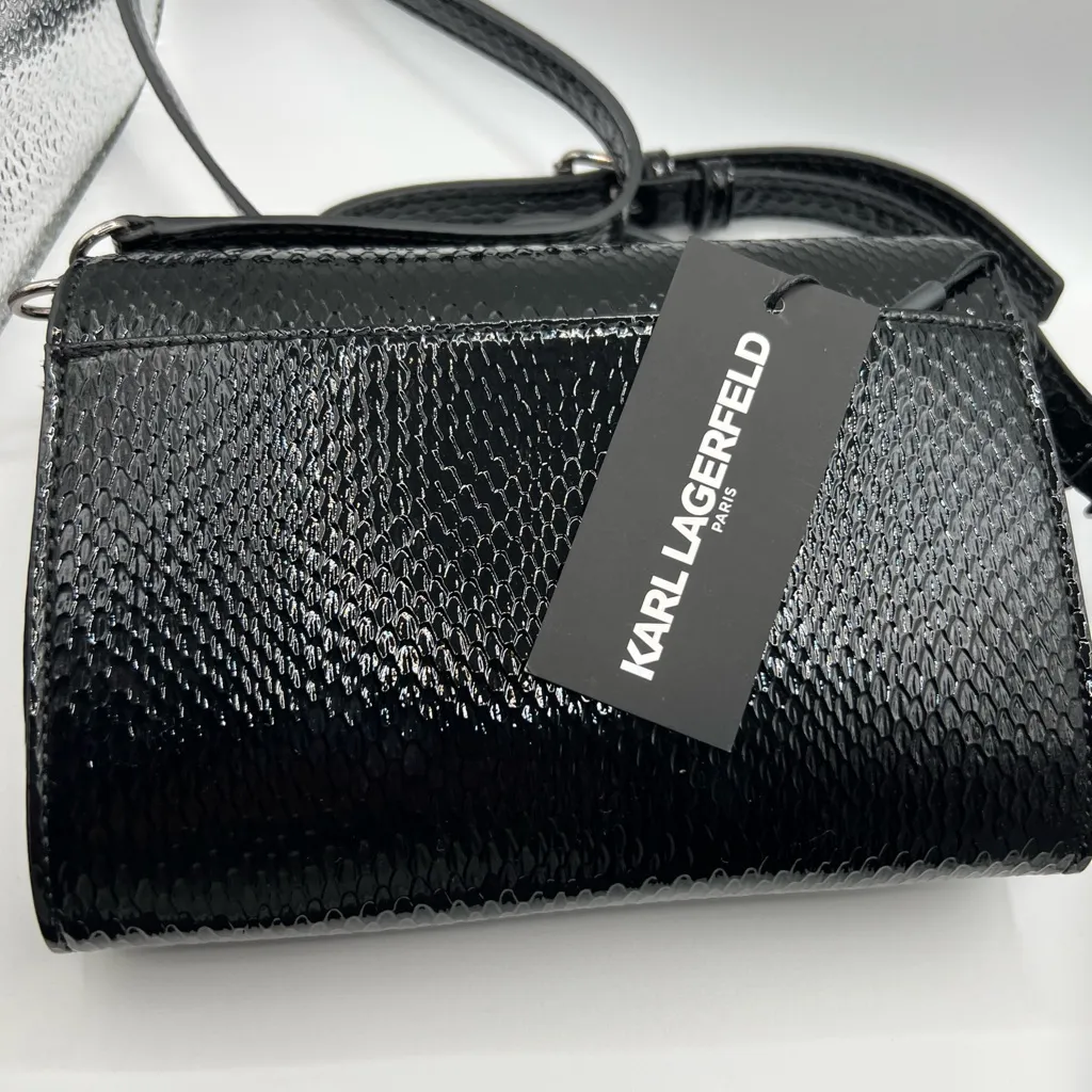 COPY - NEW! Karl Lagerfeld Paris Connie Leather Crossbody Shoulder Bag / MAKE A… - Image 6