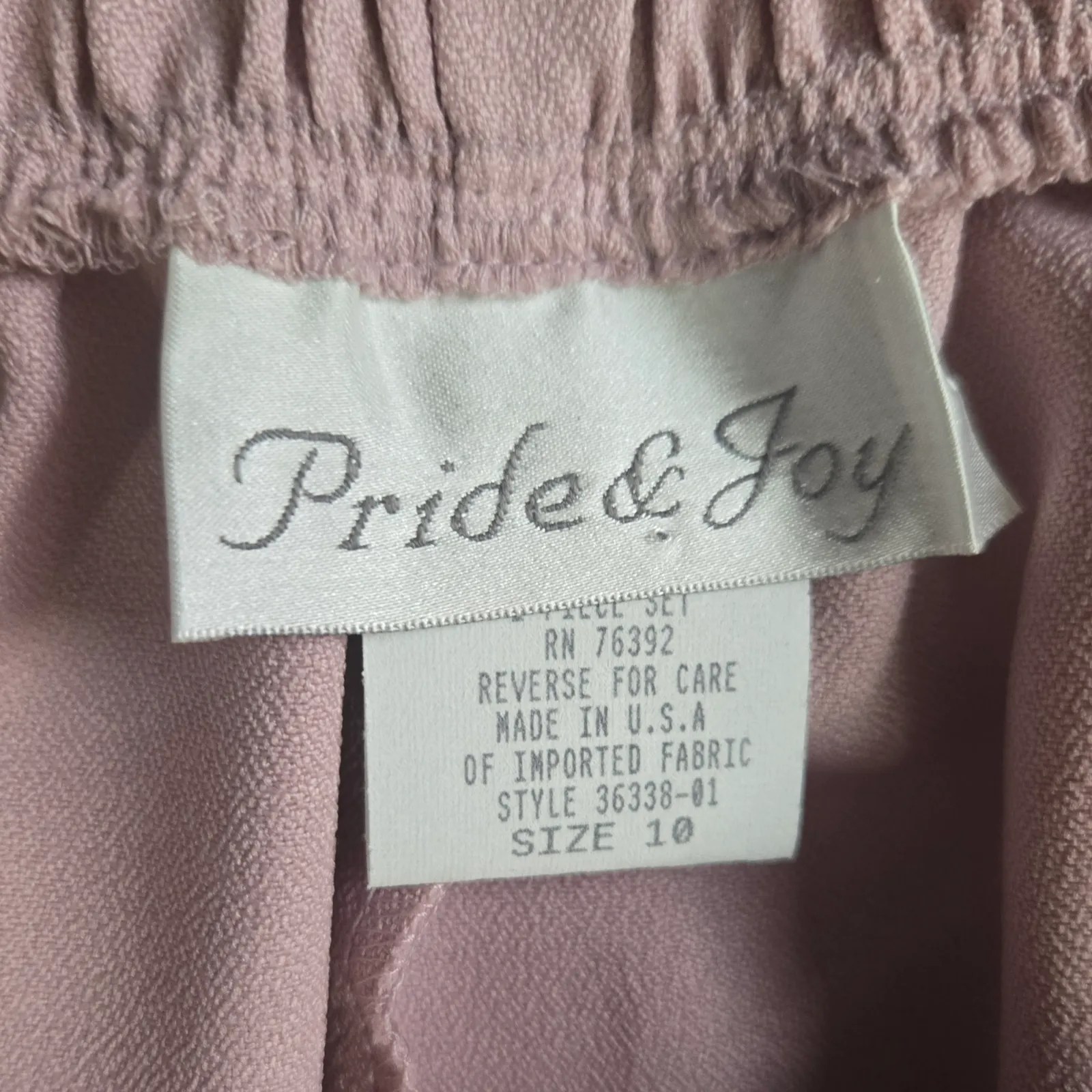 70s Vintage Powder Pink Embellished USA Made Blazer Maxi Skirt Set Size 10 - Image 10