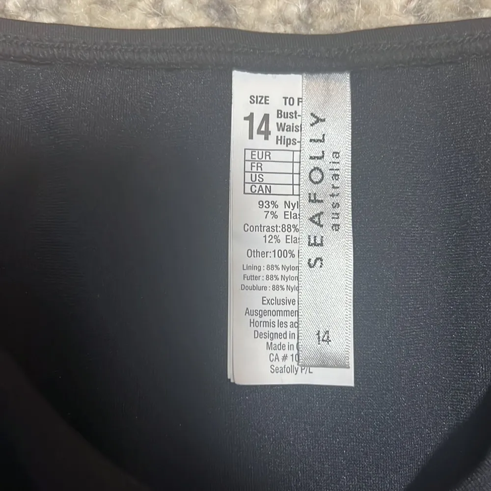 Seafolly High waisted quilted black bikini bottoms - Image 6