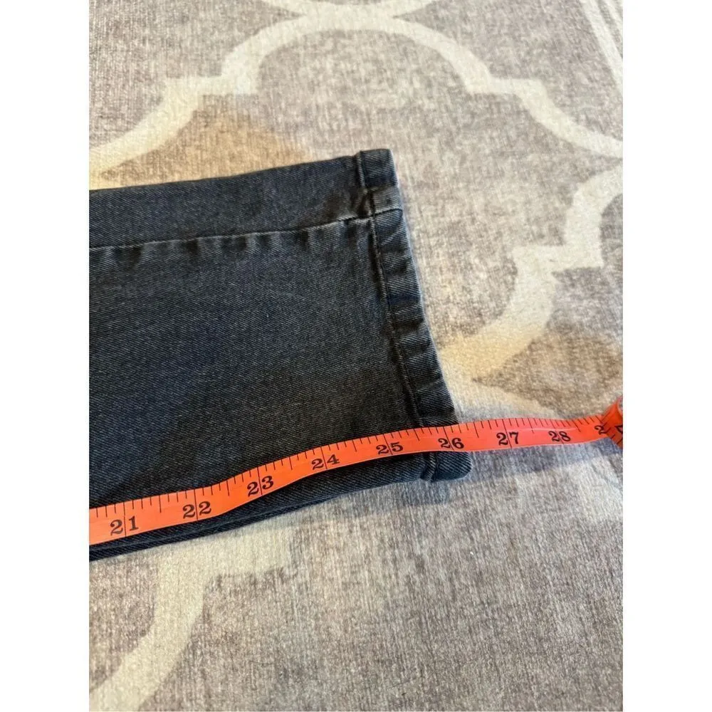 Cotton on stretch straight leg denim jean size 2 charcoal wash - Image 8