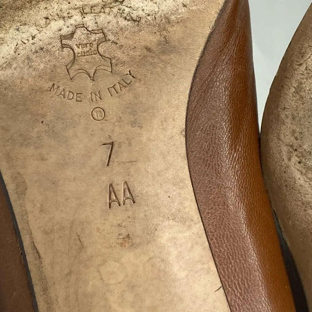 Amalfi Simpson Horsebit Basket weave brown leather Loafers slip on dress casual Size 7 - Image 8