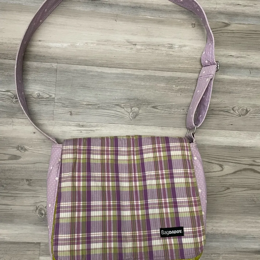 Bag DADDY, Plaid, Polka Dot, Magnetic Closuue Pink - Image 12