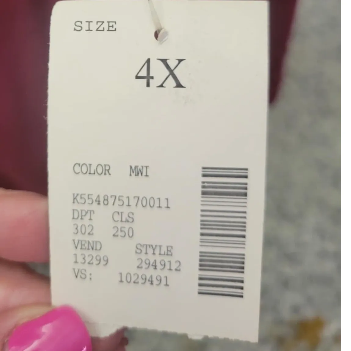 Catherine's Burgundy Bell Sleeve Blouse Top Comfy Casual Elegant Women's 4X - Image 4