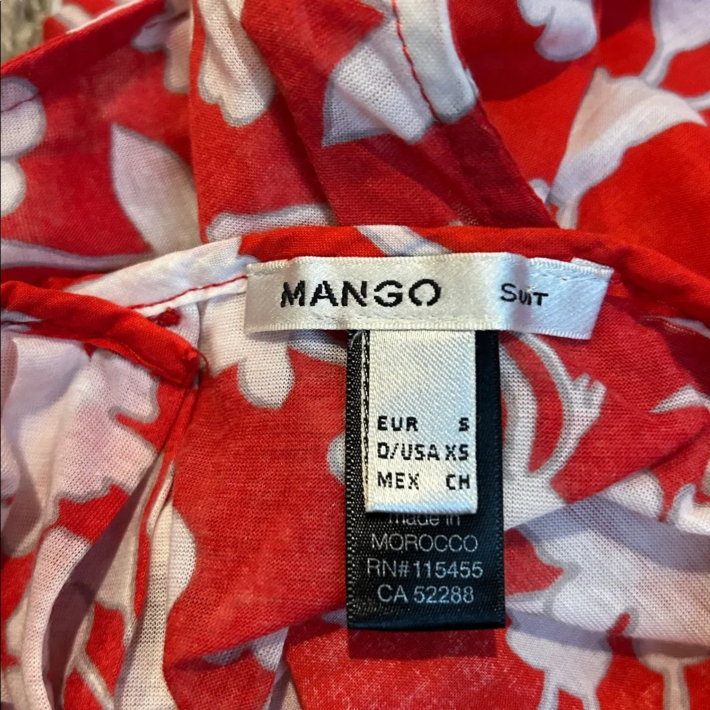 MANGO red floral tank - Image 5