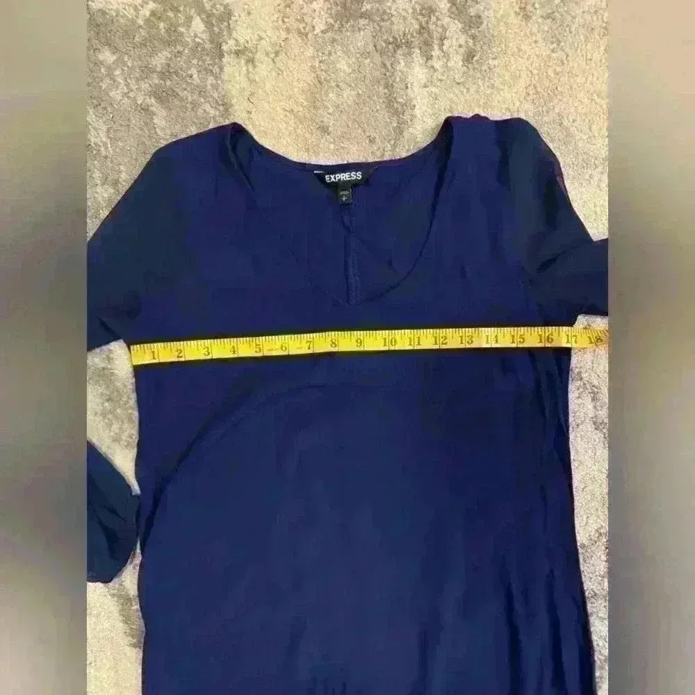 Women’s Blue Long Sleeve Express Dress - Image 6