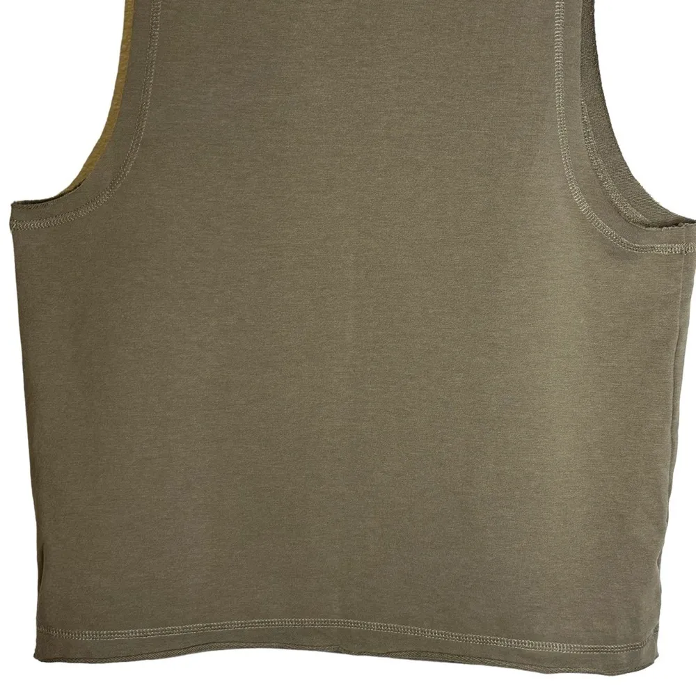 Alo Yoga Sport Move Tank Deep Sleeveless Mock Neck Muted Tan/Green Size‎ XS - Image 7