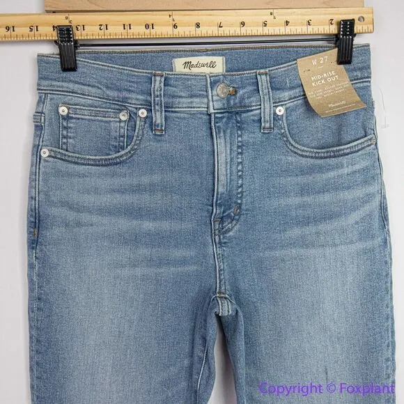 NEW Madewell Kick Out Crop Jeans in Carey Wash, 27‎ - Image 6