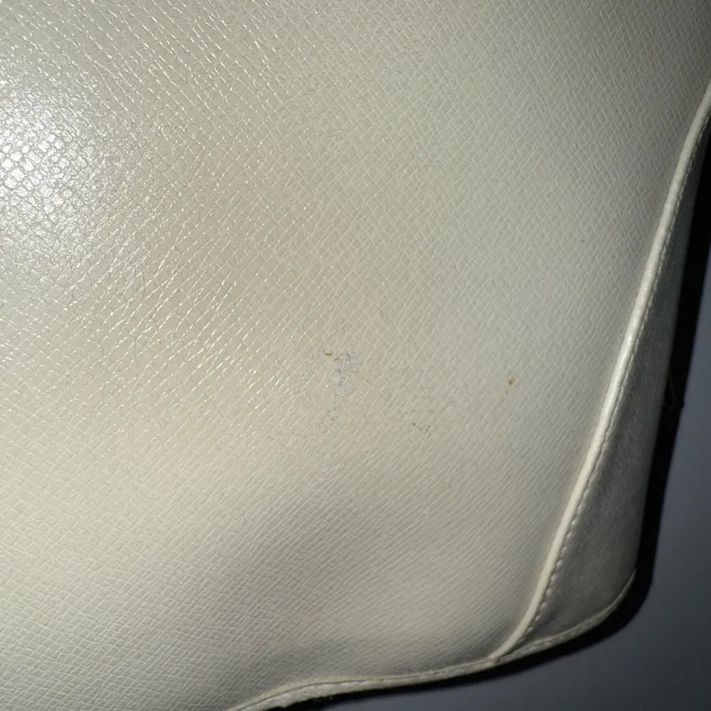 Texier Leather Shoulder Bag White Medium Made In France New Old Stock See Photos - Image 4