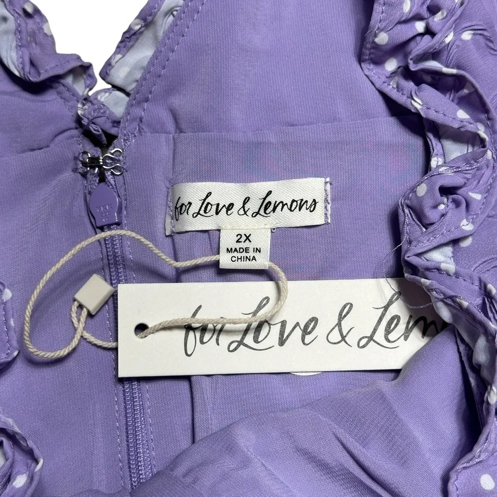 For Love & Lemons Lavender Sleeveless Chelsea Mini Dress US 2X - Image 7