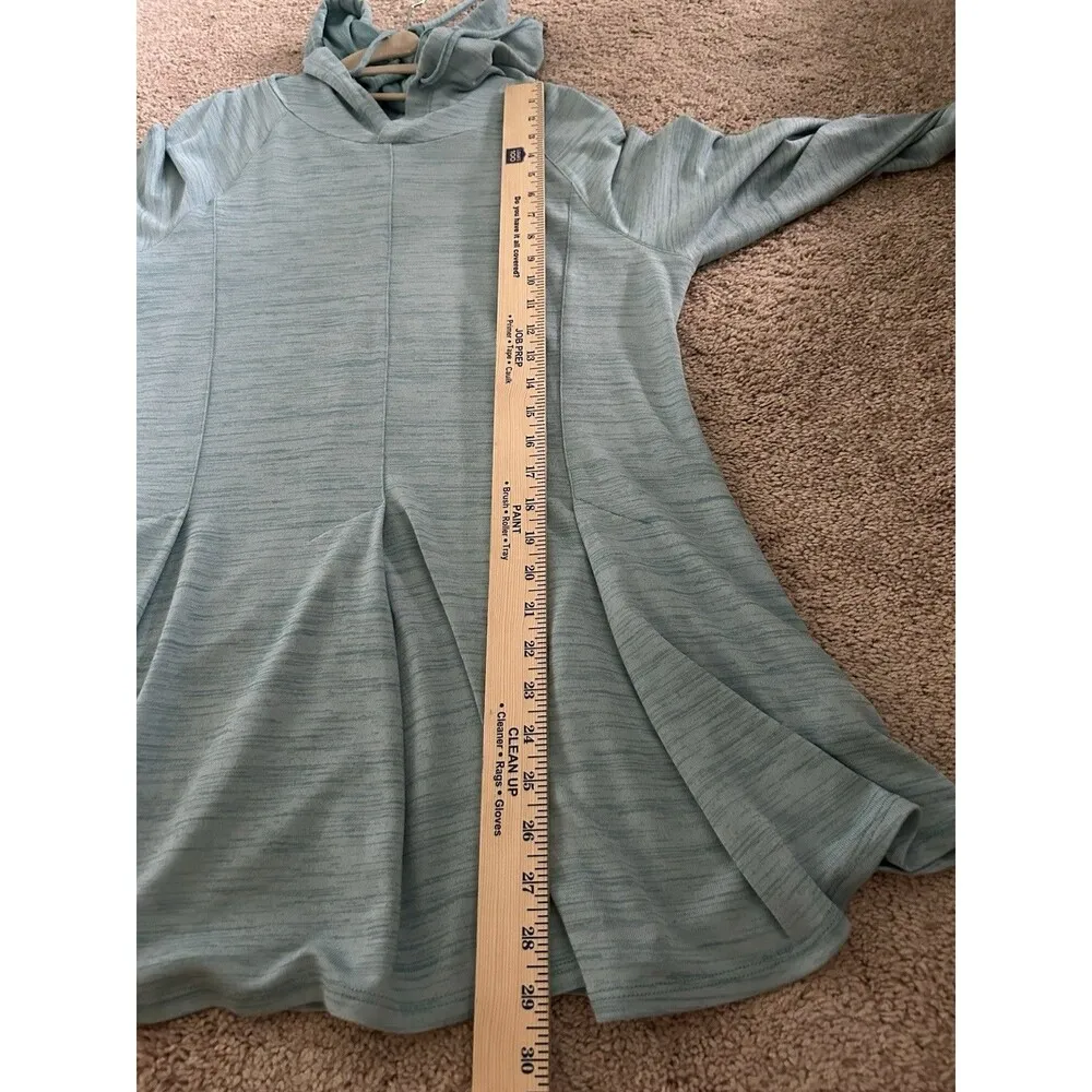 Soft Surroundings Blue Soft Lightweight Tunic Hoodie Size Small Comfort - Image 7
