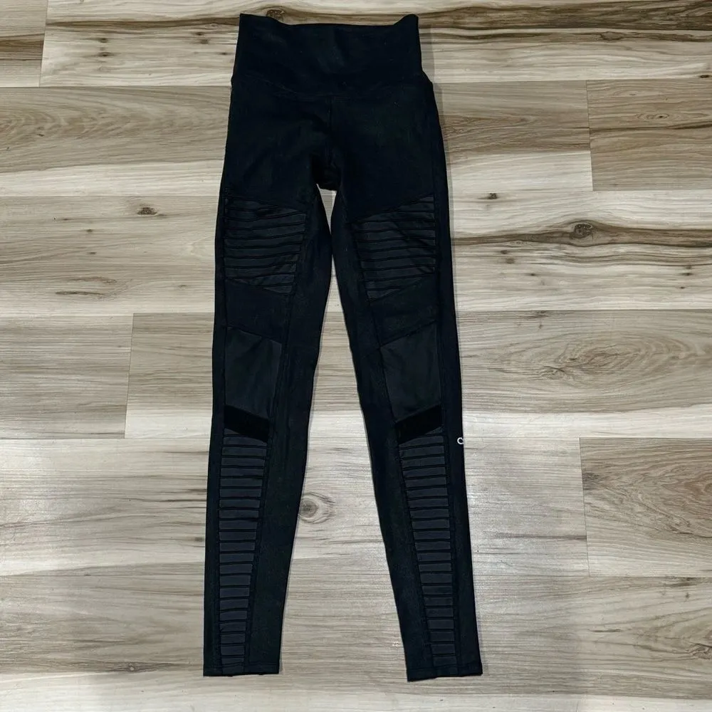 Alo Yoga Black Moto Leggings Women’s XS - Image 4