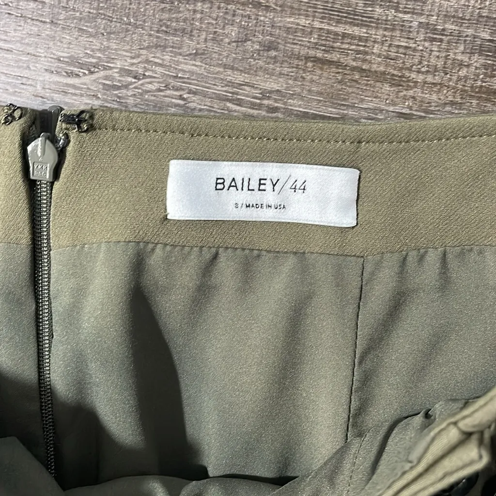 Bailey 44 NEW Army Clementine Mini Skirt‎ Women's Green Buttons Size 8 - Image 5
