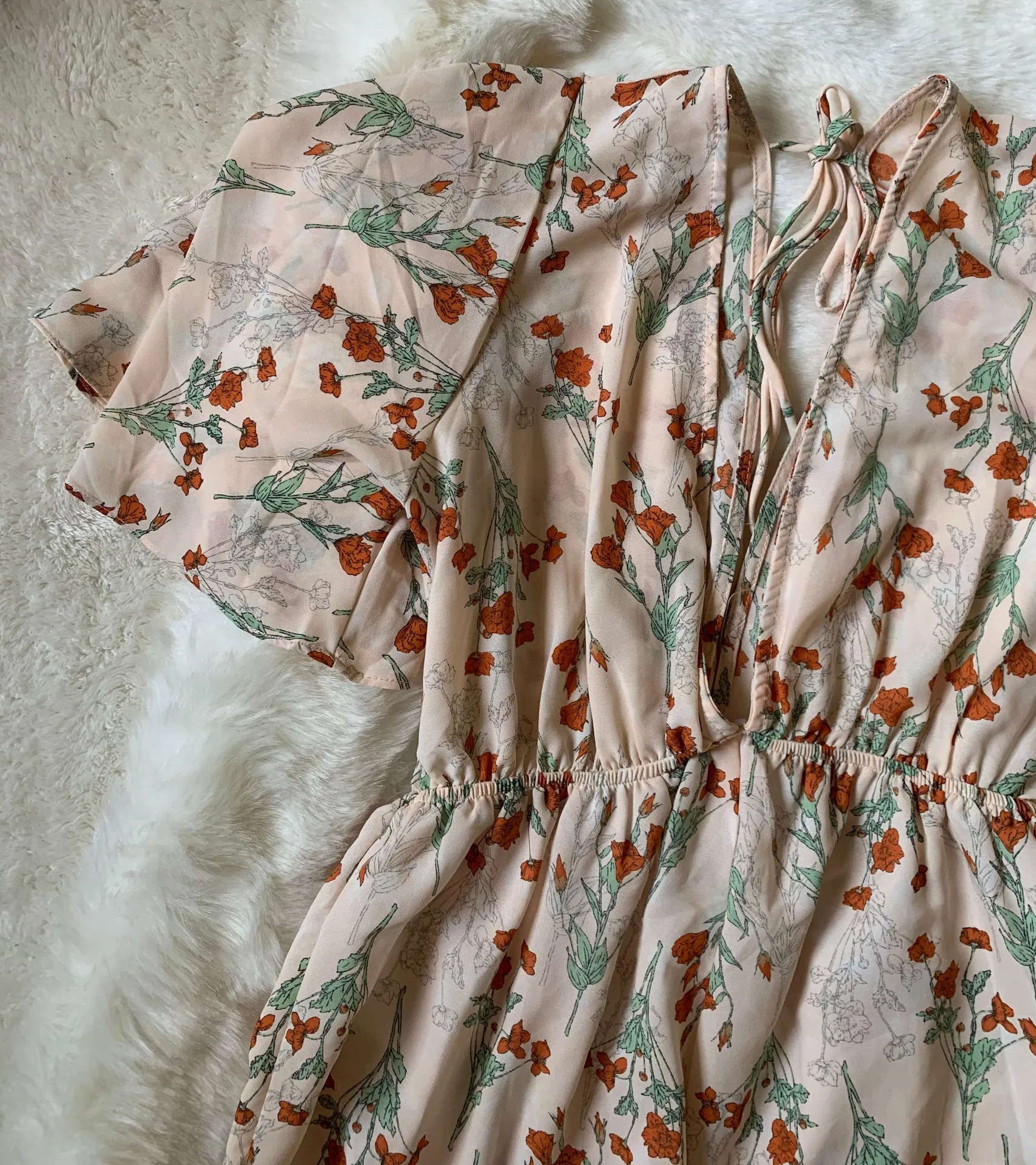 Sheer Floral Blush Romper - Image 4