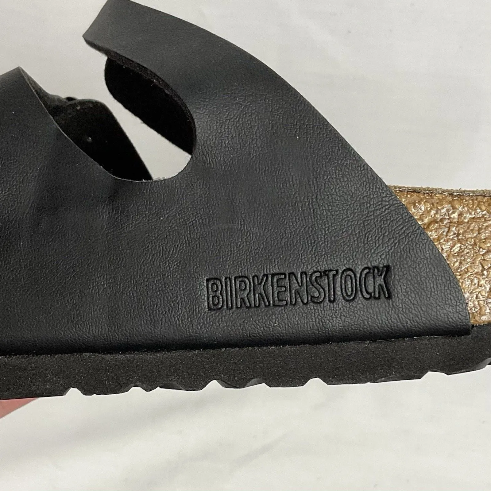 Birkenstock Florida Birko-Flor Womens Sz 6 Black Walking Outdoor Sandals Sz 37 - Image 5