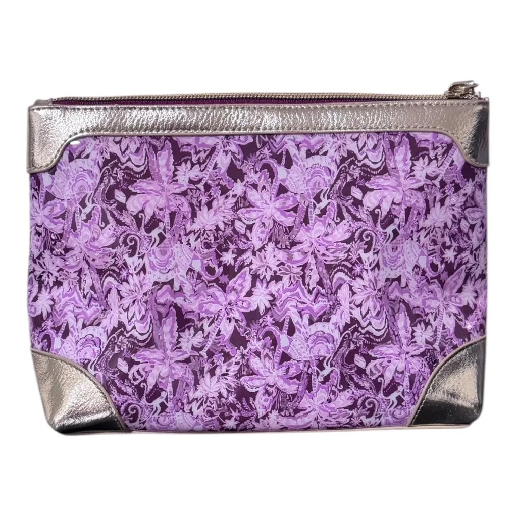 Lilly Pulitzer PVC Pouch/Cosmetics Case Mulberry Wild - Image 3