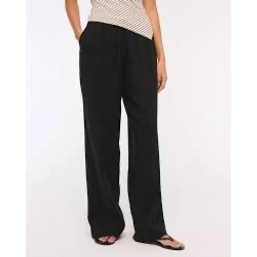 Abercrombie & fitch linen blend pull on pants black breezy wide leg women's XXSL - Image 2