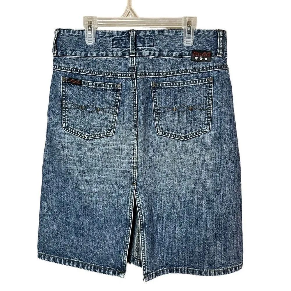  ‎Vintage Mudd Y2K Jean Skirt Size 3 - Image 6
