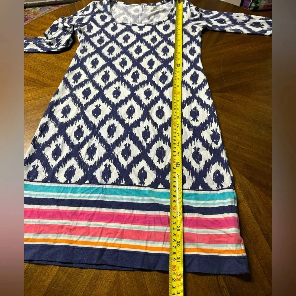 Lilly Pulitzer Beacon T-Shirt Dress 3/4 Sleeves Beachy Preppy Fish Print XXS - Image 7