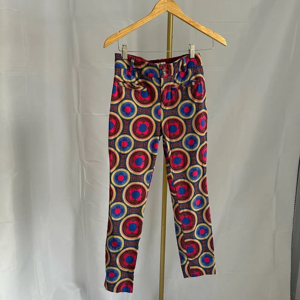 Anthropologie Essential Slim‎ Trouser Pant in Mod Floral Retro Print - Image 8