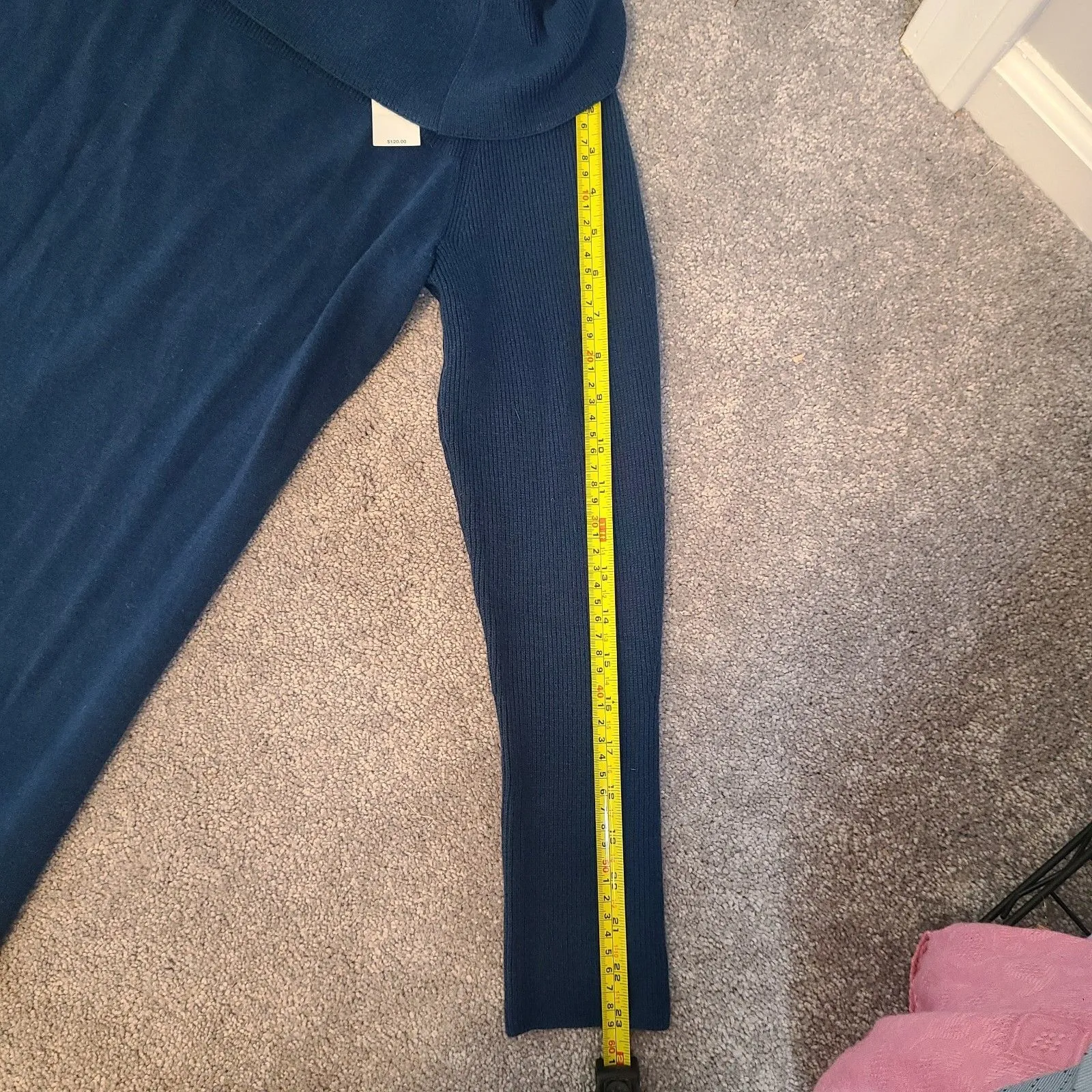 Banana Republic Off-Shoulder Sweater Dress Large Long Sleeve Ribbed Bodycon - Image 10