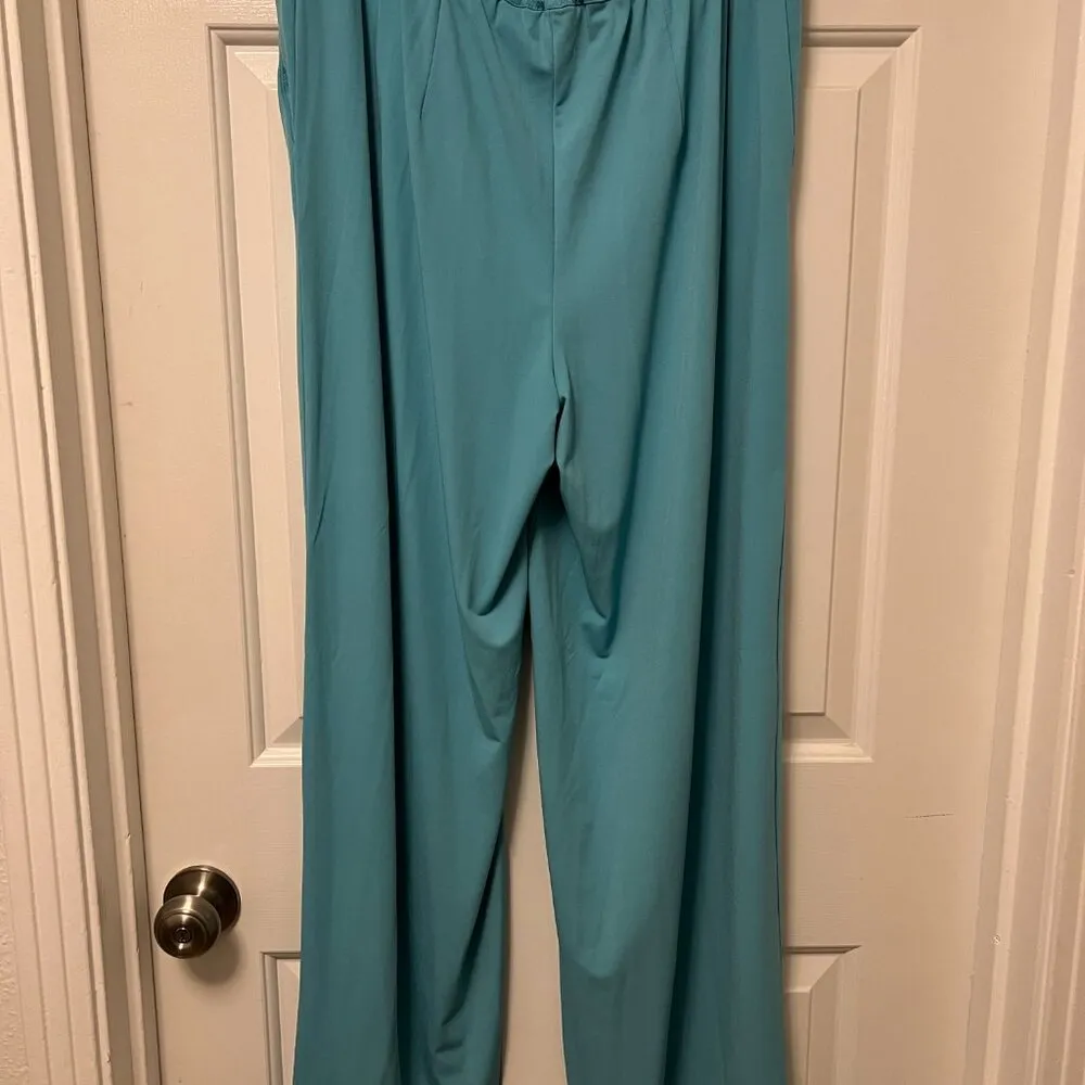 Bob Mackie  Wearable Art Teal Pants - Image 4