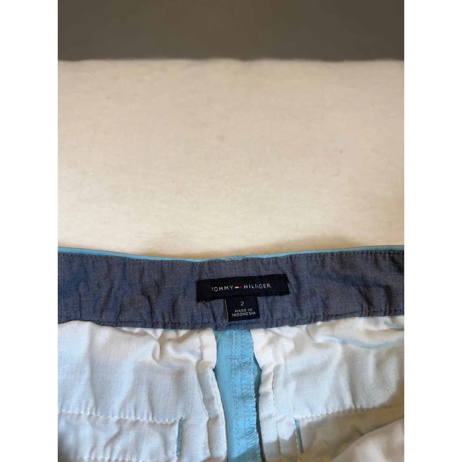 Tommy Hilfiger Womens Blue Chino Pants Trousers Casual Career - Image 3