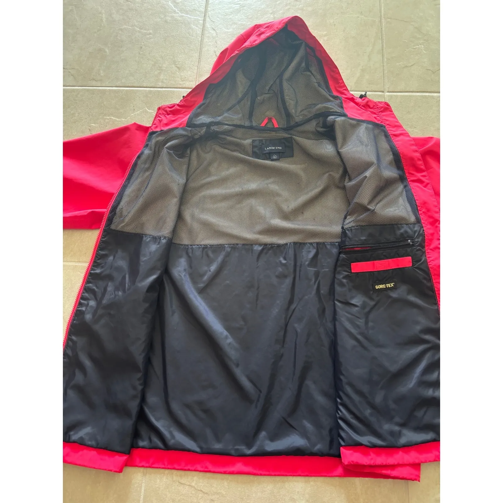 Lands End Jacket Womens Size Large Pink Goretex Rain Jacket Lined Outdoor Hiking - Image 14