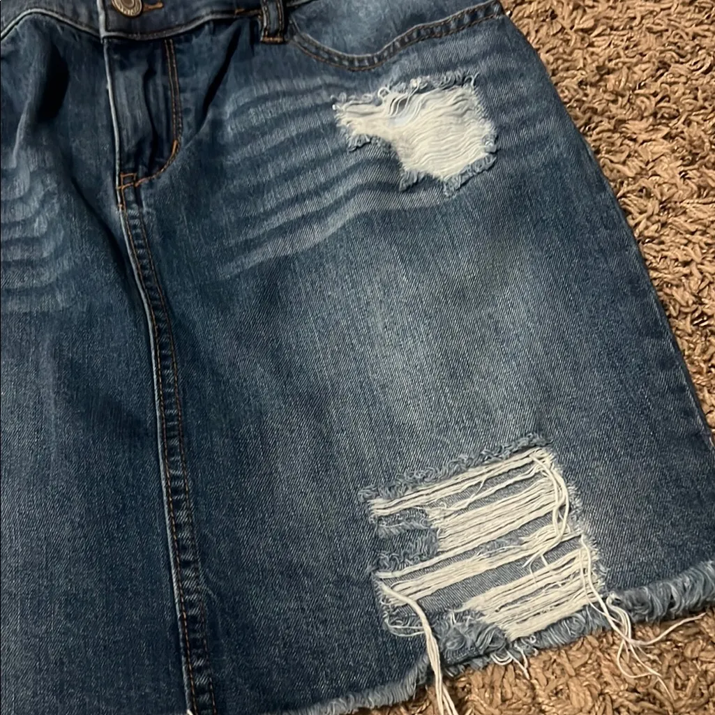 Soho Blue Casual Mini Pencil Skirt - Image 4