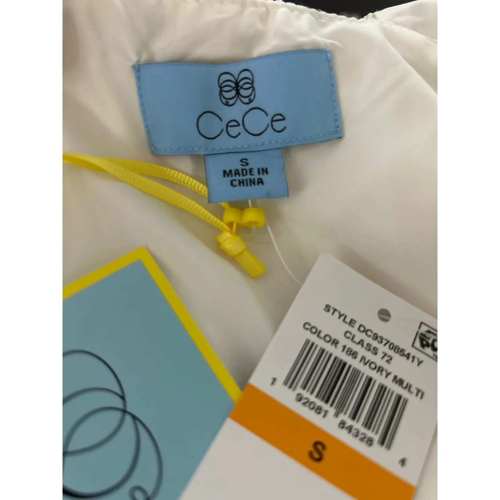 CeCe NWT Women's Floral Print Halter Maxi Dress Ivory Size‎ S - Image 9