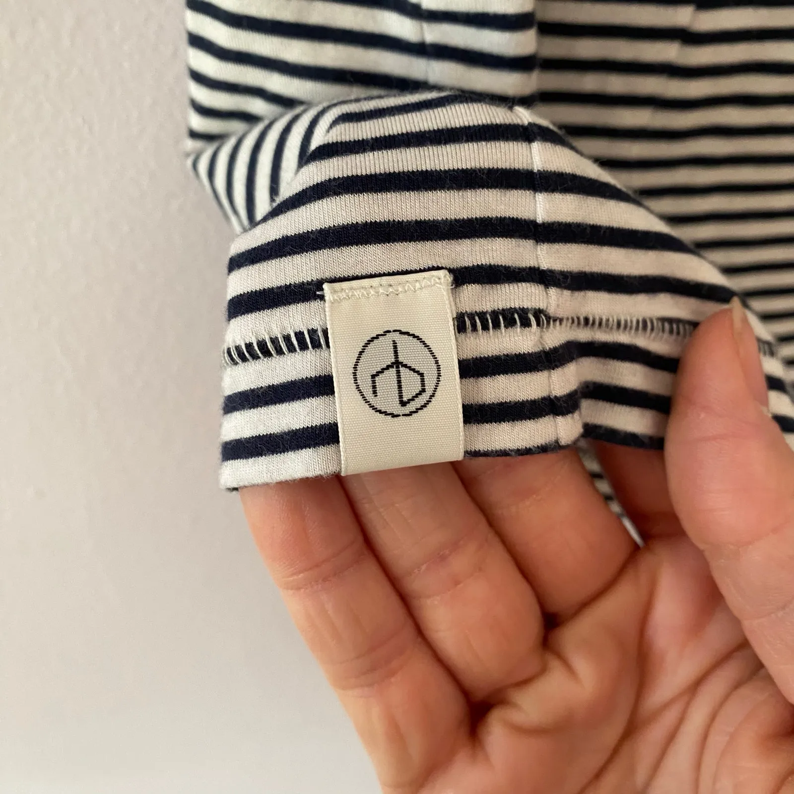 Rag & Bone The Slub Shirt Navy White Stripe Short Sleeve Crewneck Preppy Medium - Image 6