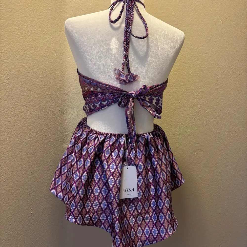 NWT MISA Los Angeles Violeta Scarf Halter Top size XL - Image 5