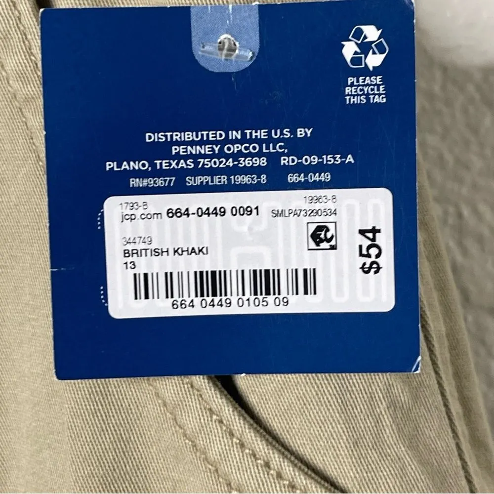 Arizona Size 13 Low Rise Straight Cargo Pant Juniors Khaki - Image 13