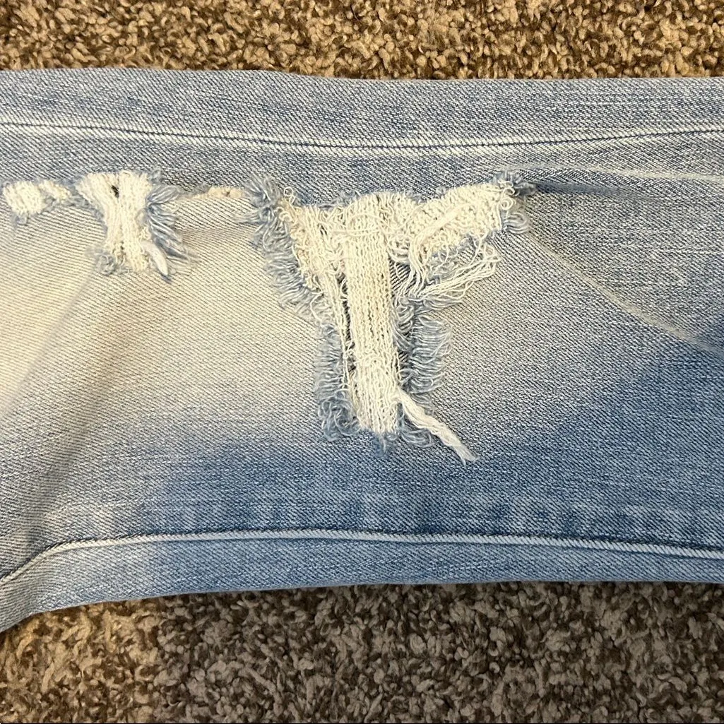 American Eagle Outfitters Sky Blue Ripped Skinny Jeans - Image 5