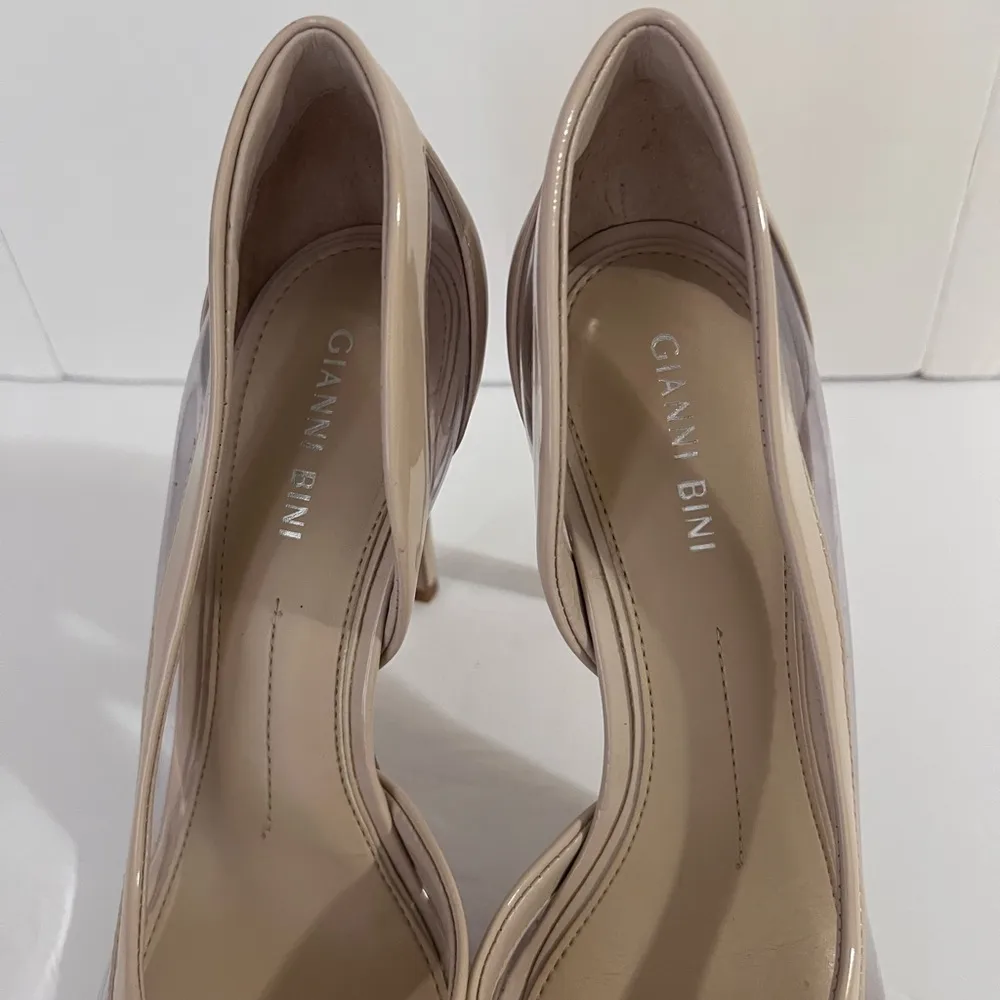 Gianni Bini Nude patent leather “Falenn” 4 inch stiletto pump, size 8 1/2 - Image 3
