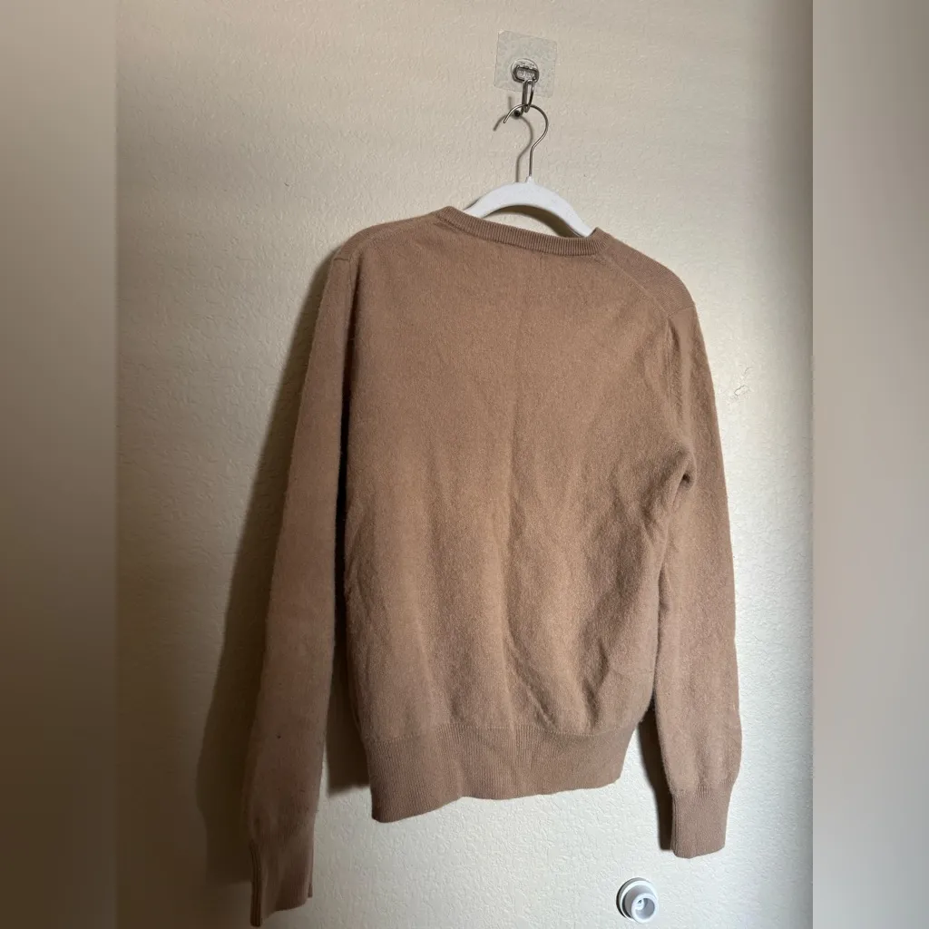 Naadam cashmere crewneck sweater size small tan - Image 9