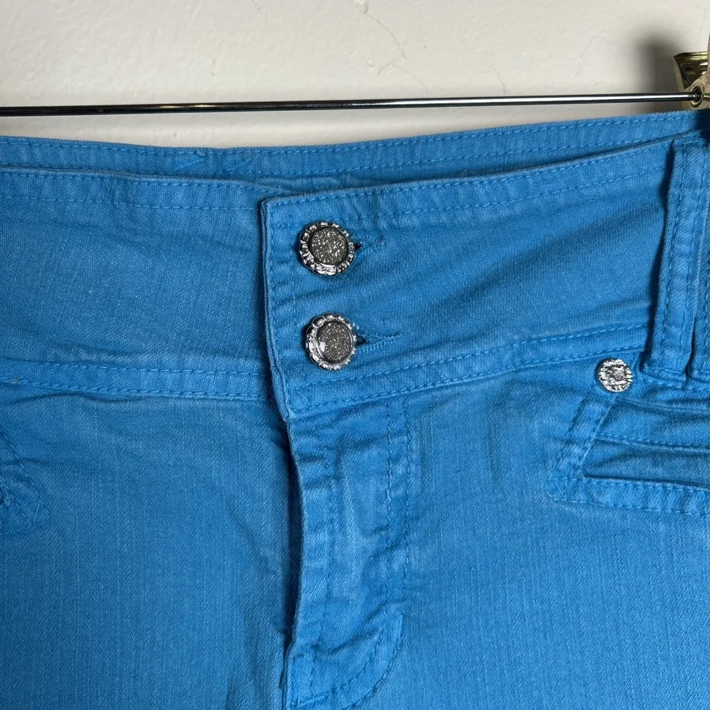 Women’s John Kelly But Lifting Colombian Skinny Jeans Turquoise Size 14 Blue - Image 2