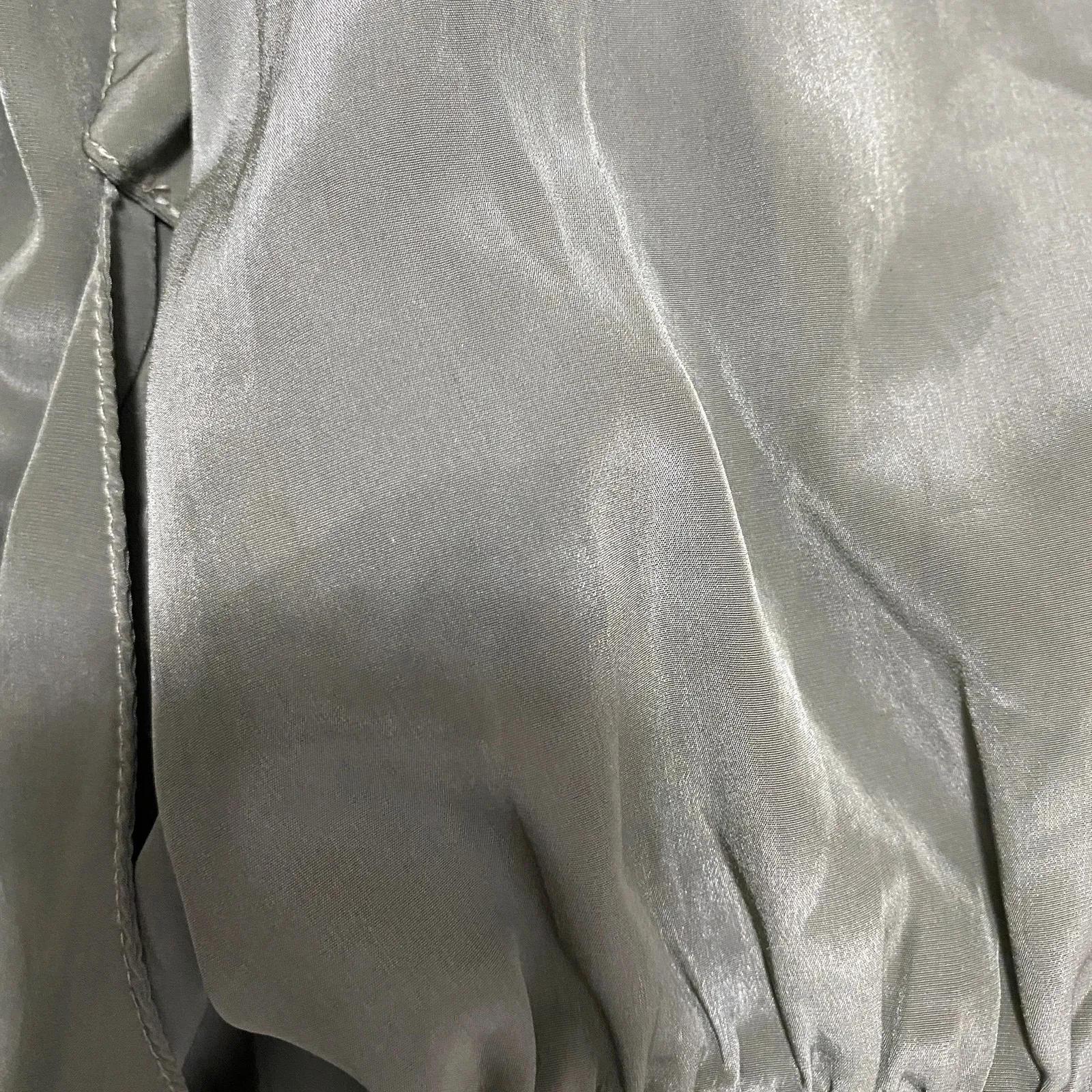 Tulle Anthro Green Satin Half Sleeve Open Front Cardigan Women's Size X - Image 2