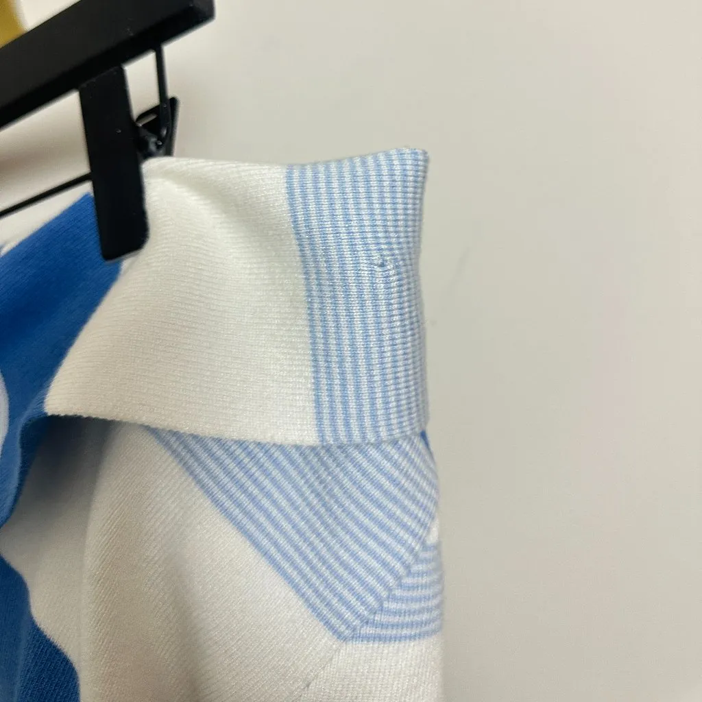 PETAL & PUP Narla Off the Shoulder Sweater in Blue Size Medium/Large - Image 6