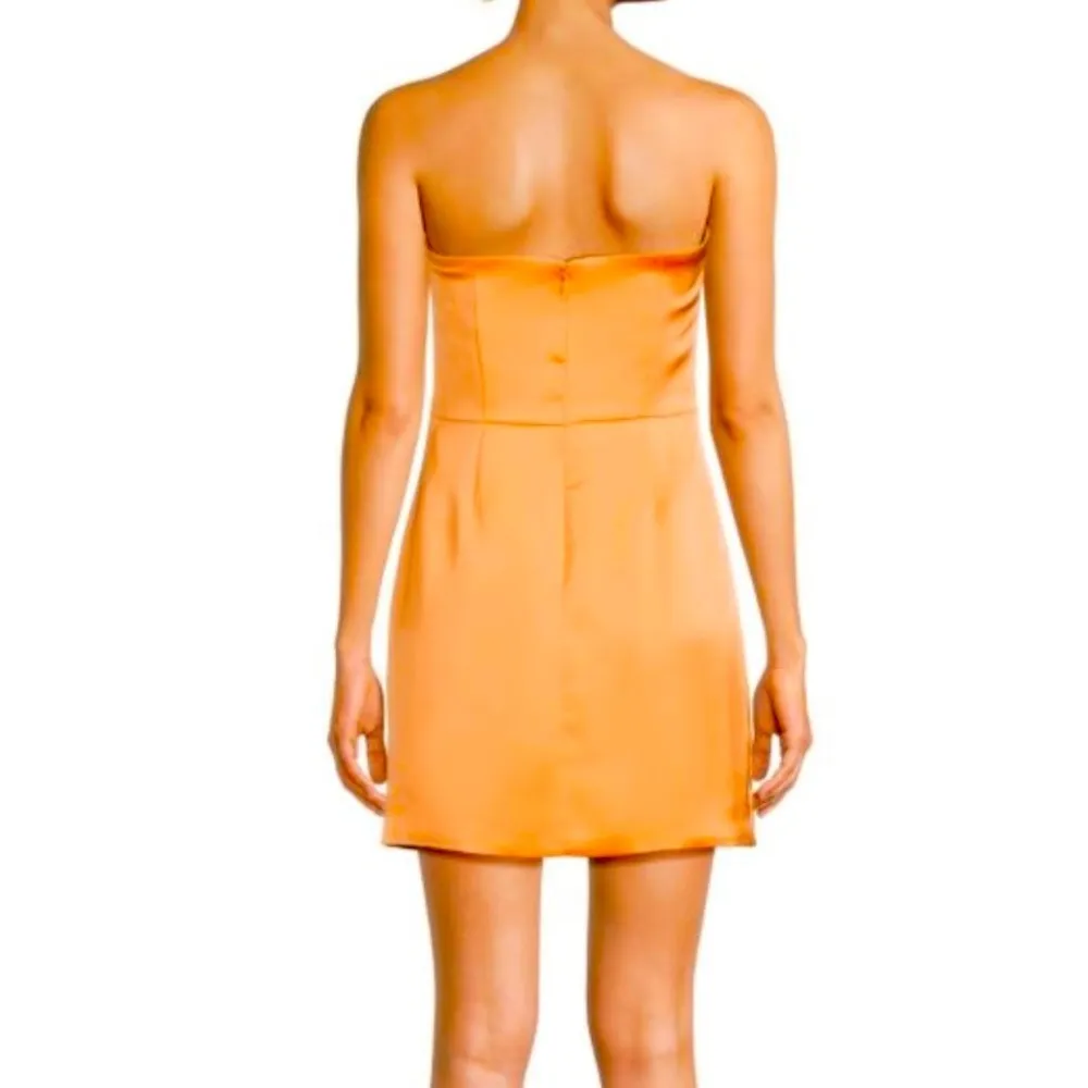 Ramy Brook Peach Knot Front Satin Mini Dress - Image 2