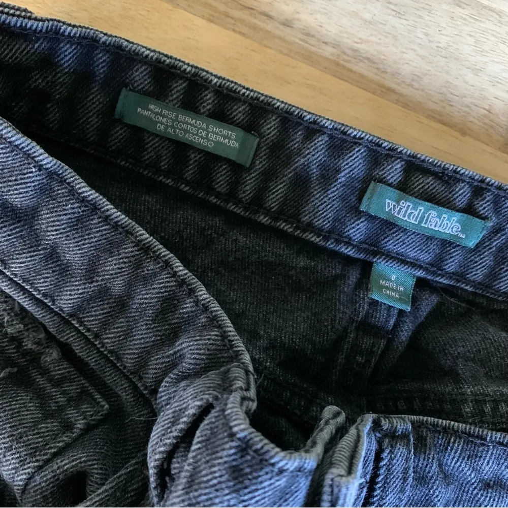 Wild Fable Black High-Rise Bermuda Distressed Shorts 0 - Image 7