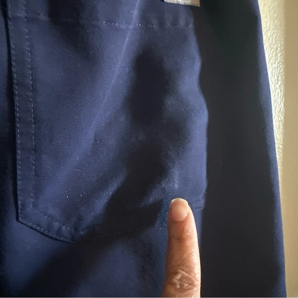 FIGS Scrub Size M Technical Collection Medica Pants Women Navy Blue Straight Leg - Image 7