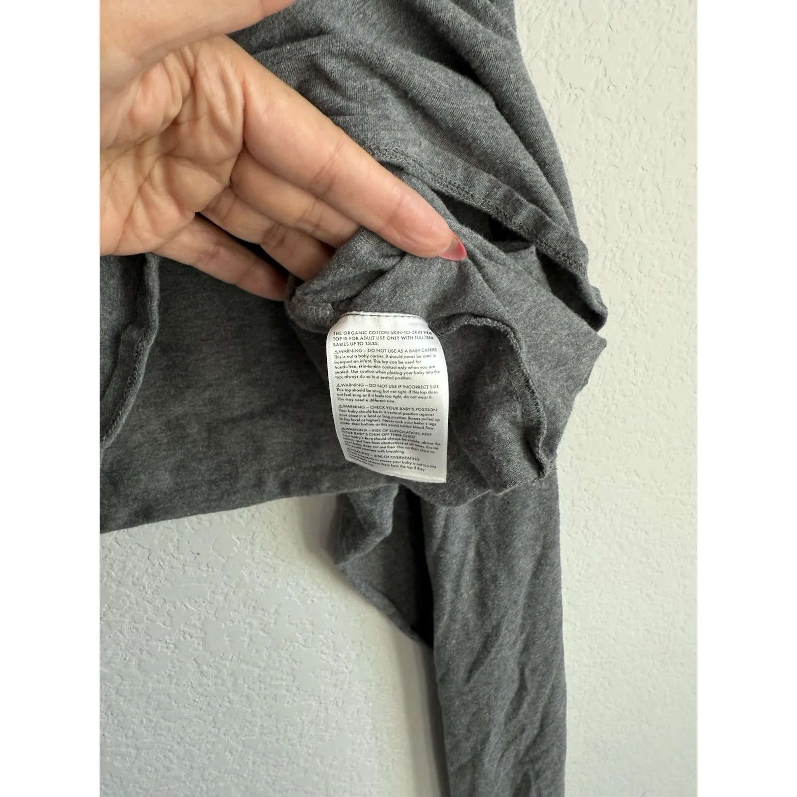 Kindred Bravely Women's XL Organic Cotton Skin to Skin Wrap Top Gray Nursing - Image 12