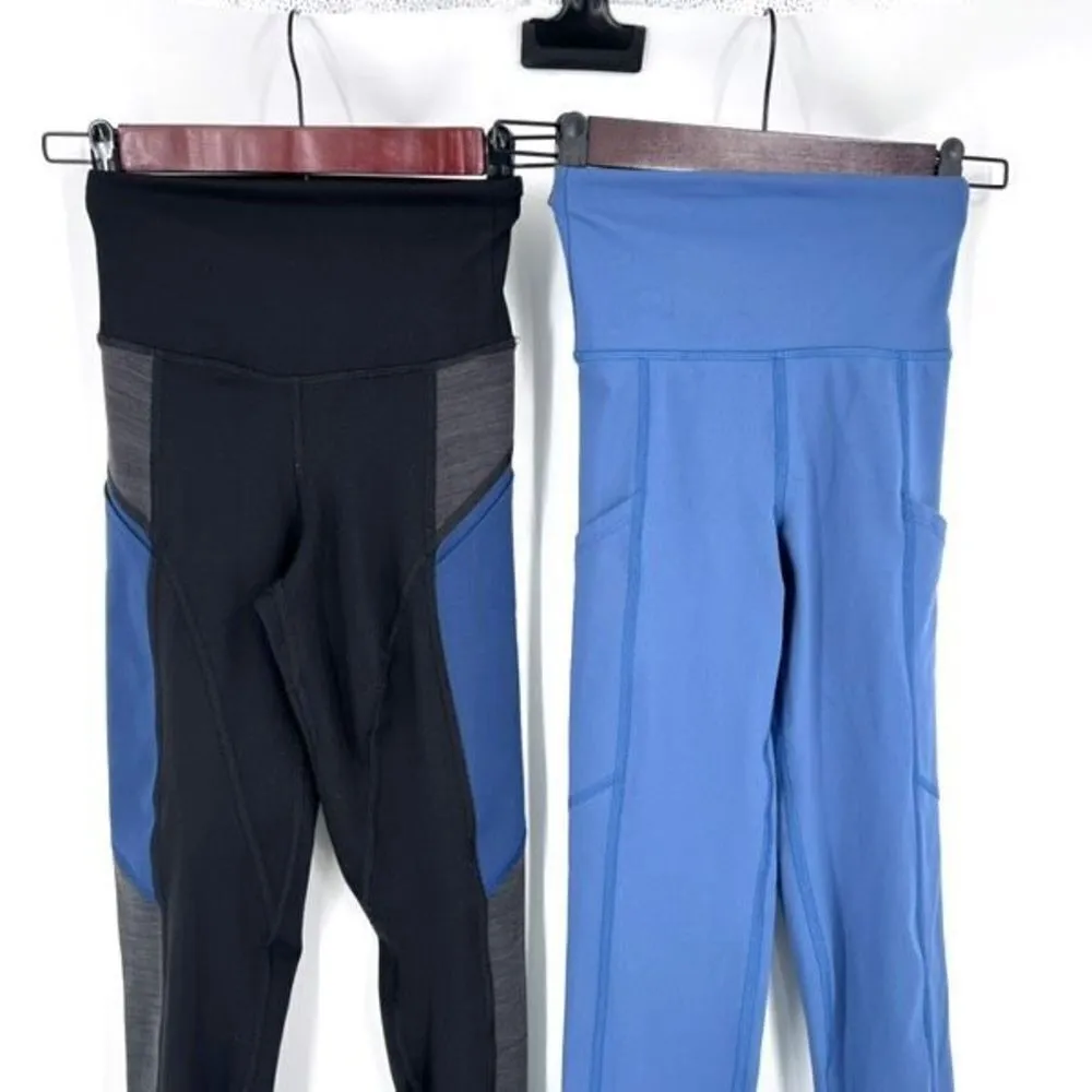 American Eagle‎ AE The Everything Pocket Leggings Hi Rise Blue Black XXS 2XS - Image 4