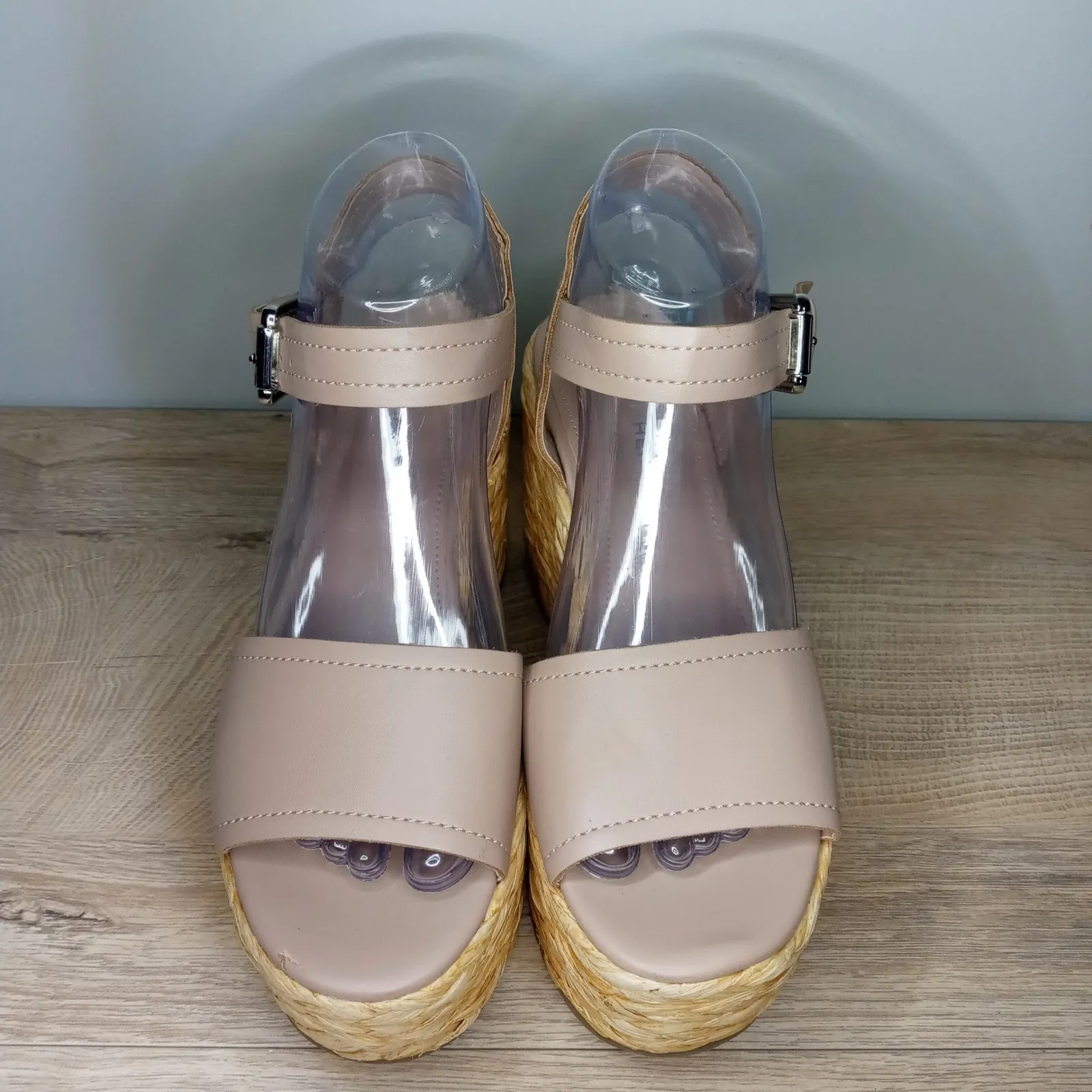 Marc Fisher Sandals Womens Lite Latte Platform Espadrille Burain Wedge Size 7.5M - Image 3