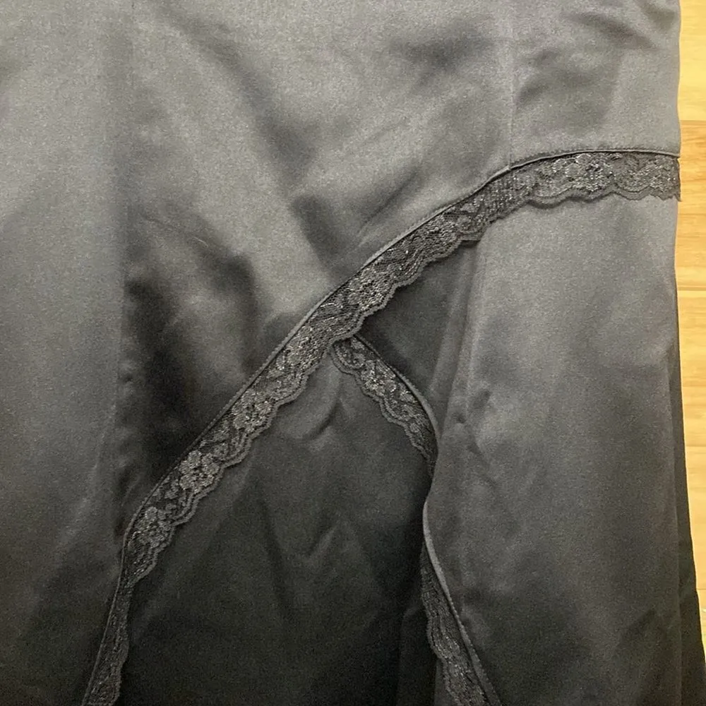 Vintage Morgan & Co Size 9/10 Satin Prom Dress Black - Image 5