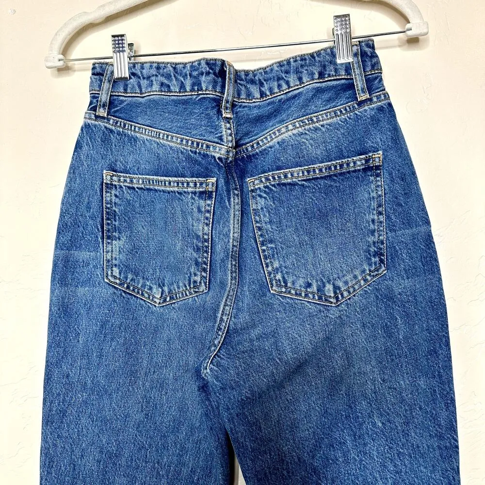 We The Free NWOT Free People My Own Lane High Rise Ripped Straight Leg Jeans - Image 8