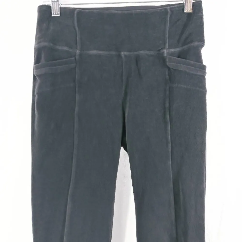 Athleta Gray Cord High Waisted Metro Leggings Athletic Stretchy Size  M - Image 3